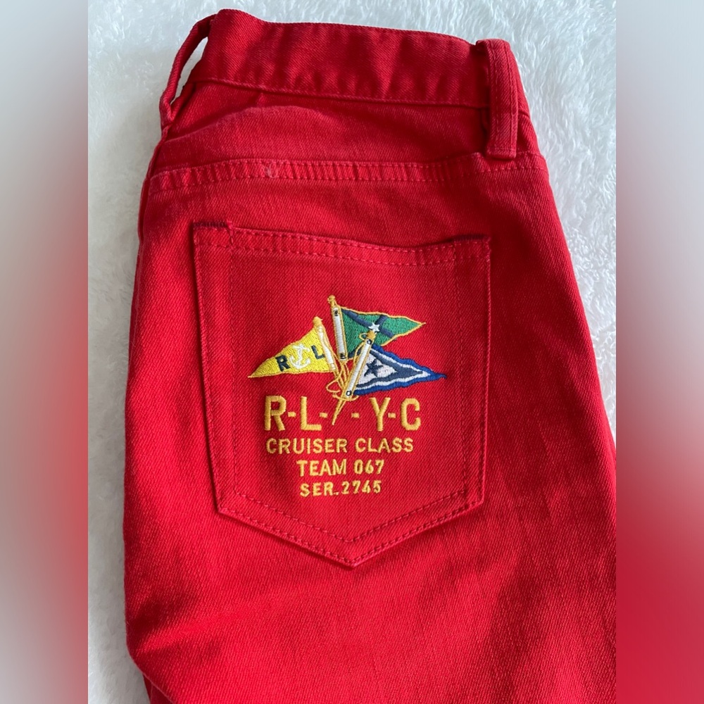 Ralph Lauren yacht club red jeans 6